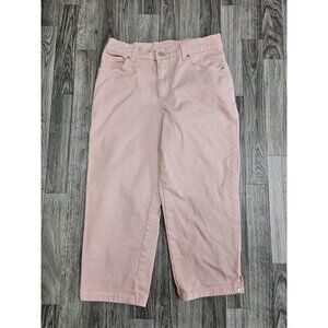 (3/$35) Gloria Vanderbilt Pants Womens 6 Pink Amanda Capri Crop Denim Jeans